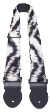 Levin 2" Webbing Furry Guitar Strap in Zebra (LS-G-WF-200-ZEBRA)