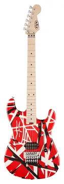EVH Striped Series Red with Black Stripes