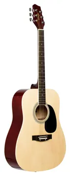 Stagg SA20D NAT Dreadnought-gitaar met lindehouten top, naturel