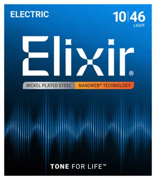 Jogo Cordas Guitarra Elétrica Elixir Nanoweb Light 10-46