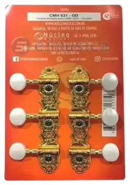 Custom Sound Tarraxa Blindada para Violao Nylon Custom Sound Tmh 831 Cor - Dourada 3+3