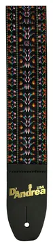 D'Andrea Woven Guitar Strap (1313-1), Rainbow
