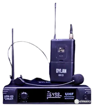 Dylan Microfone Sem Fio Dylan UDX03 Headset e Lapela UHF