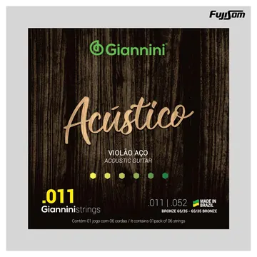 Giannini Encordoamento Giannini Para Violão Aço 011 Gespw | Fujisom