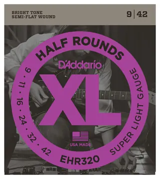 D'Addario EHR320 Half Rounds Electric Guitar Strings 9-42