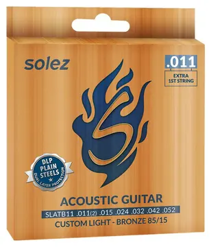 Solez Encordoamento Solez 011 Bronze Custom Light Violão Aço