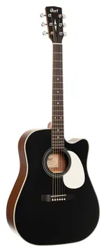 cort MR500F CED Solid Cedar Top Black Satin Electro Acoustic Guitar