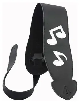 Levin 4" Stevie Flexi Soft Leather Guitar Strap (LS-G-STEVIE-FSL-400-BLACK)