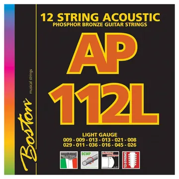 Boston AP-112-L string set 12-string acoustic