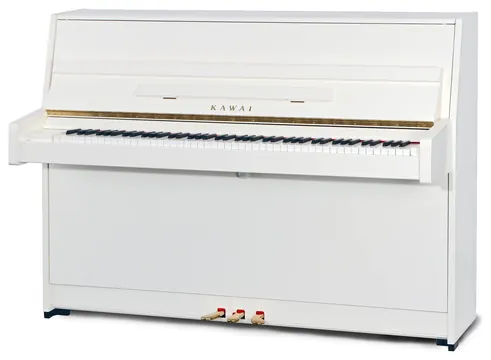 Kawai K-15 Klavier weiß poliert – Ultra-Responsive-Mechanik, Hammerkern aus Ahorn, Mechanikbalken aus Aluminium