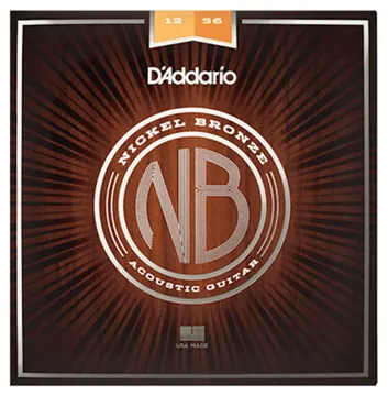 D'Addario NB1256 Light Top / Medium Acoustic Guitar Strings Nickel Bronze