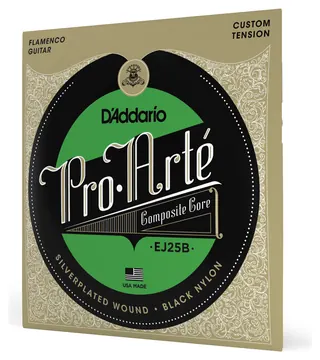 D'Addario EJ25B Pro-Arte Black Nylon Composite Flamenco Guitar Strings