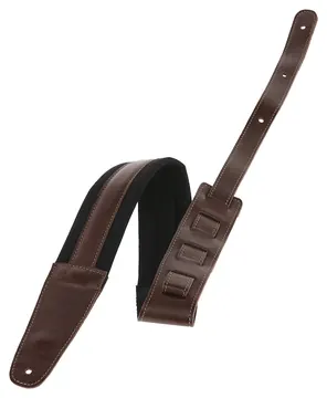 Gewa 531.316 Gitarrengurt Regular 65 Padded Ledergurt (65mm), chocolate