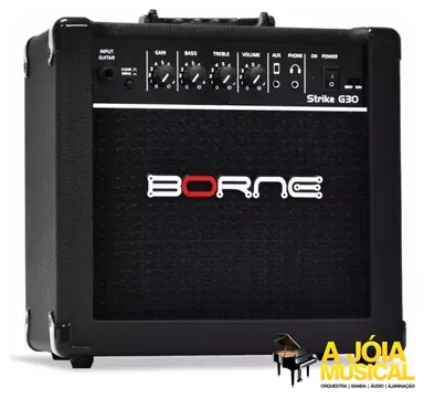 Borne Amplificador Cubo para Guitarra Borne Strike G30 BK (i)