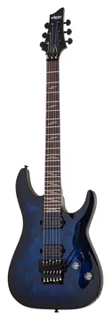 Schecter Omen Elite-6 FR Electric Guitar, See-Thru Blue Burst