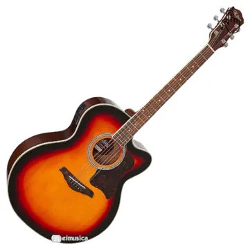 Hofma HMJ223 Mini Jumbo Eletroacústico Cordas Aço Sunburst