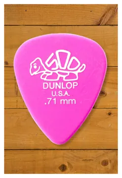 Dunlop Delrin Standard 0.71 mm Gauge Plectrums, Pack of 12