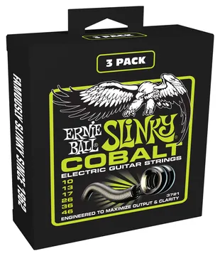Ernie Ball 3721 Regular Slinky Cobalt 010-046 3Pak Kobalt plated Steel. Saiten für E-Gitarre