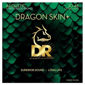 Dr Strings Da8-10 Dragon Skin+ Muta di corde per chitarra acustica 10-48