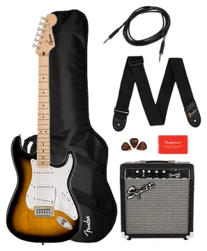 Squier Stratocaster Sonic Pack Mn Sunburst a 2 colori