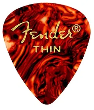 Fender 351 Shape Classic Picks Thin, Tortoise Shell, 12un.