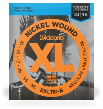 D'Addario Encordoamento Guitarra 10-46 Corda Extra D'Addario EXL110-B