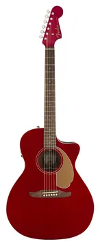 Fender Newporter Player Candy Apple Red Chitarra Acustica Elettrificata