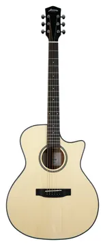 Harmony Foundation Series Terra ST GA Cutaway Acoustic Guitar, Natural Satin
