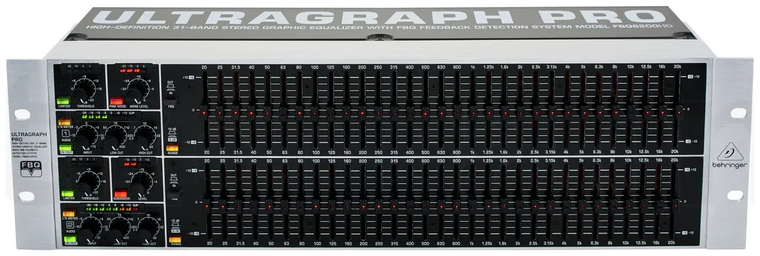 Behringer FBQ6200HD Equalizzatore Grafico 31 Bande Stereo HD Amplificatori Operazionali A Basso Rumore