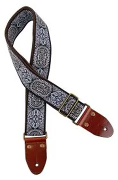 Gaucho 2" Guitar Strap with Brass Buckle - Purple, GST-1281-4