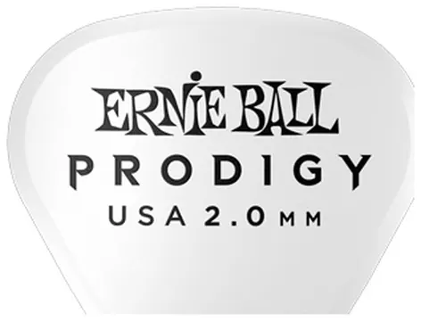 Ernie Ball 9341 Prodigy Pick Sharp 2,00mm Plektren weiss, 6 Stück