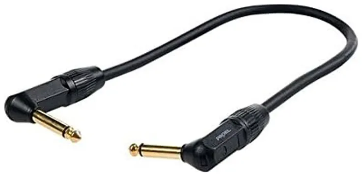 Proel CHLP115LU03 Cavo audio jack angolo mono 6.3 a jack angolo mono 6.3, 0,3mt