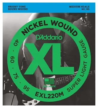 d'Addario EXL220M Muta di corde per basso elettrico Super Light 040-095