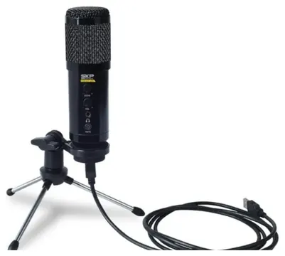 Microfone Profissional Usb Para Estúdio Skp Podcast 400u Cor