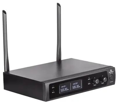 Harmonics Microfone Sem Fio Duplo Harmonics HSF-102 UHF Preto
