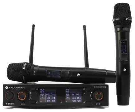 Kadosh Microfone Kadosh K502m Uhf Duplo de Mão C/ Bateria Lithium (7509)