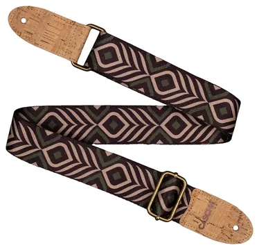 Cascha hochwertiger Gitarrengurt - Green Chevron