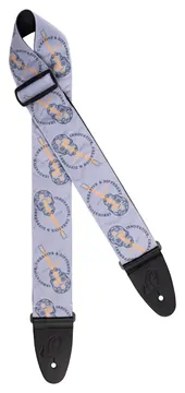 Ortega OSN-65SKCO Skull Nylon Gitarrengurt (65mm), charcoal /AL