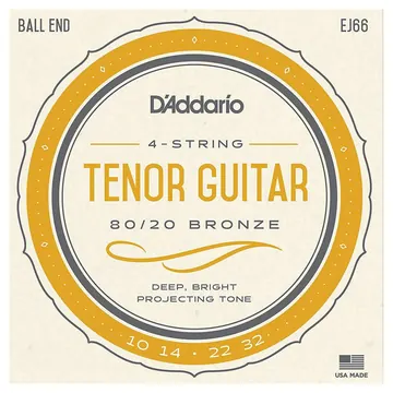 D'Addario EJ66 Tenor Guitar Strings (80/20 Bronze, Ball End)