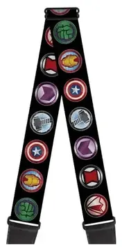Buckle Down Avengers Logos Guitar Strap