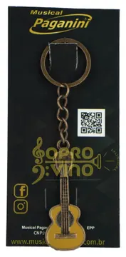 Casarotto Chaveiro Porta Palhetas Formato Guitarra Bege Casarotto Cód. 54