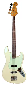 SX Contrabaixo SX SJB62+ VWH Jazz Bass de 4 Cordas Vintage White c/ Escudo Mint Green- Acompanha Bag