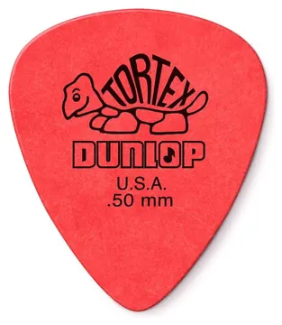 Dunlop 418P50 0.50mm Tortex Standard Pick, Red, Players Pack of 12