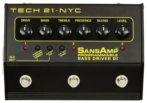Tech 21 Sansamp Bass Driver D.I. - Preamplificatore 3 Canali Programmabile Per Basso