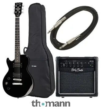 Harley Benton SC-200LH BK Student Ser Bundle