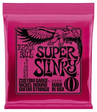 Ernie Ball Encordoamento Ernie Ball Guitarra 0.09 - 0.42 Super Slinky