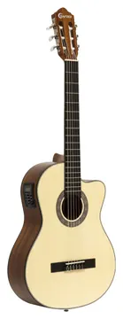 Crafter HC100-CE-N Silver Series 100, cutaway elektro-akoestische klassieke gitaar met Engelmann sparren bovenblad
