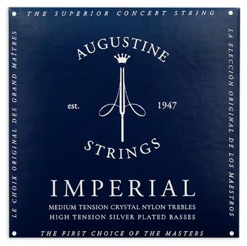 Jogo de Cordas Augustine Imperial Blue Guitarra Clássica Tensão Média Alta 650477
