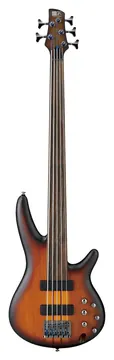 Ibanez SRF705 5-String Fretless Bass Brown Burst Flat
