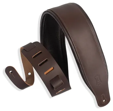 Levys M26PD-DBR Leather Serie Leder-Gitarrengurt (64mm), dunkelbraun